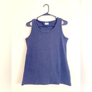Columbia Gray Tank Top Thick Ribbed Sleeveless Size Small Hiking Outdoor Shirt